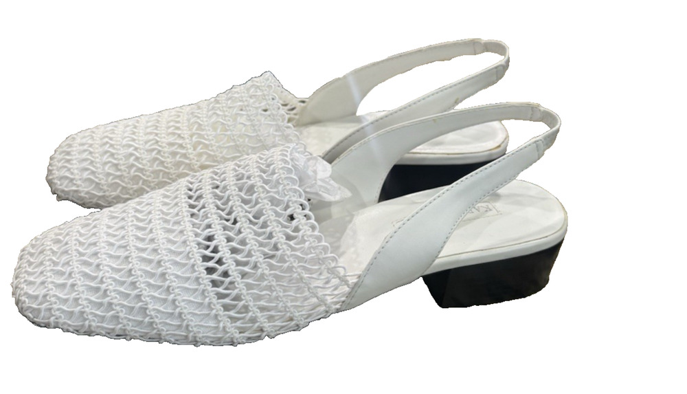 Vintage Karen Scott Mesh Slingback Flats 7.5W Deadstock Y2K 90s New in Box